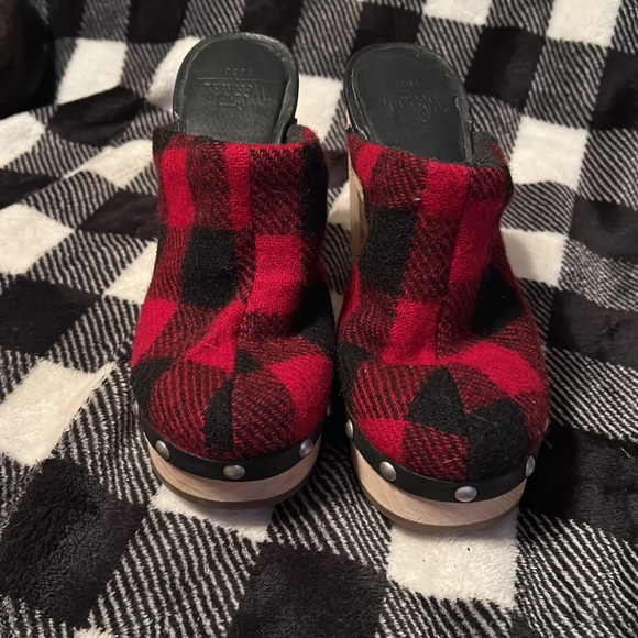 Woolrich black and red buffalo check wool clogs Size 7 - Picture 2 of 8